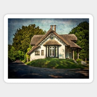 A Thatched Cottage At Sulham Sticker